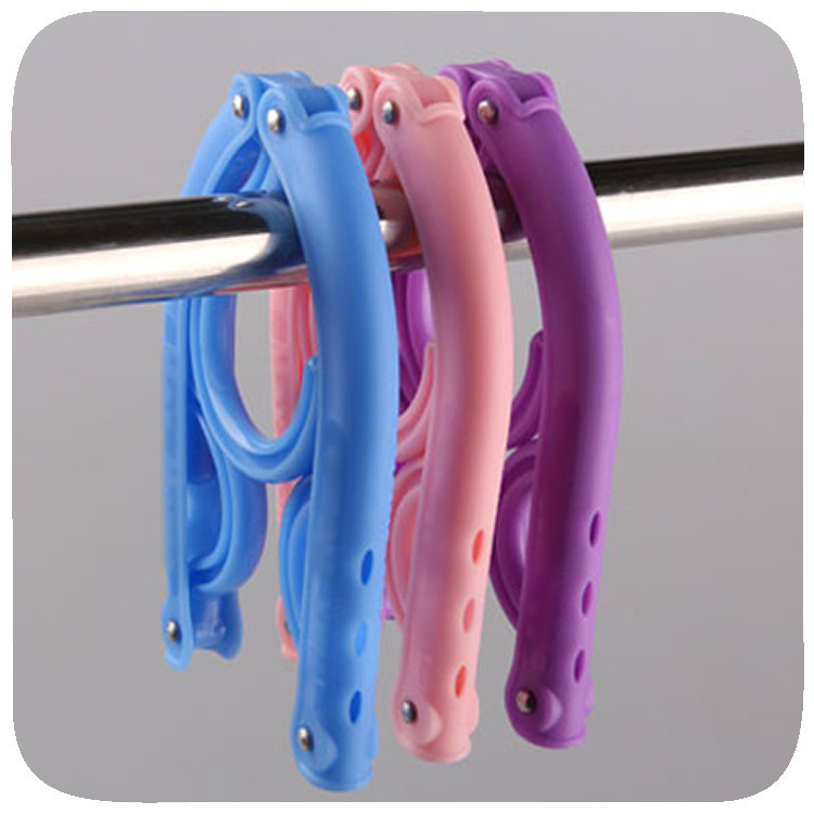 特价批发 旅行衣架 彩色旅游出差 折叠衣架 简易衣架 便携衣架1产品图