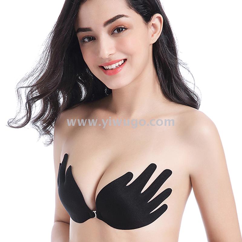 亚马逊专供欧美佛手型聚拢硅胶隐形内衣生物胶透气硅胶隐形文胸产品图