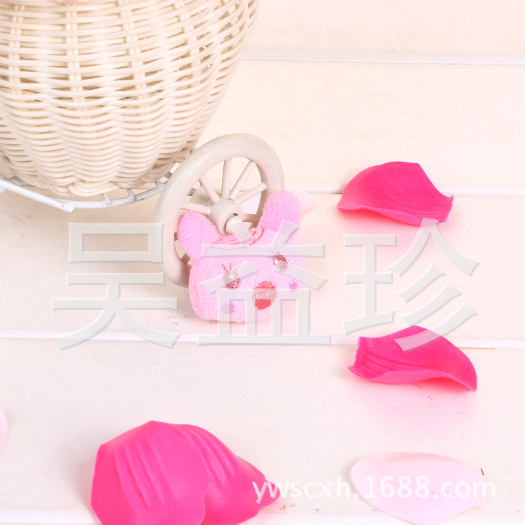 diy可爱花片毛绒动物头宝宝鞋袜辅料 毛绒服装辅料配饰现货供应