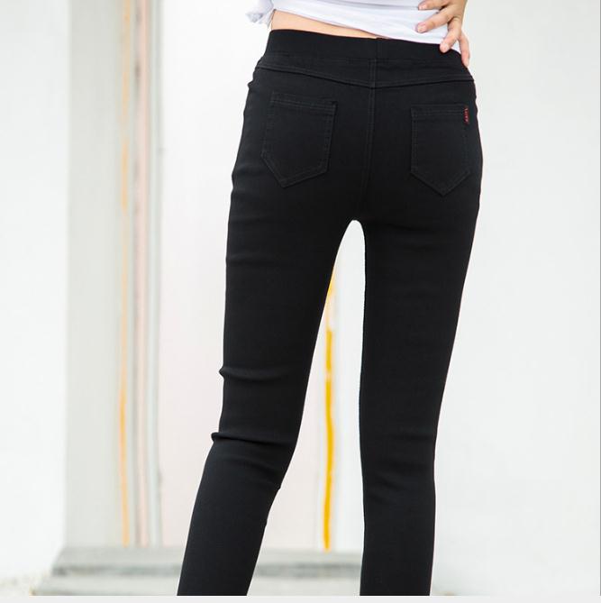 2018 Autumn/Winter new Korean-style black leggings for women, mid-waist, versatile and slimming, small leg pencil magic pants