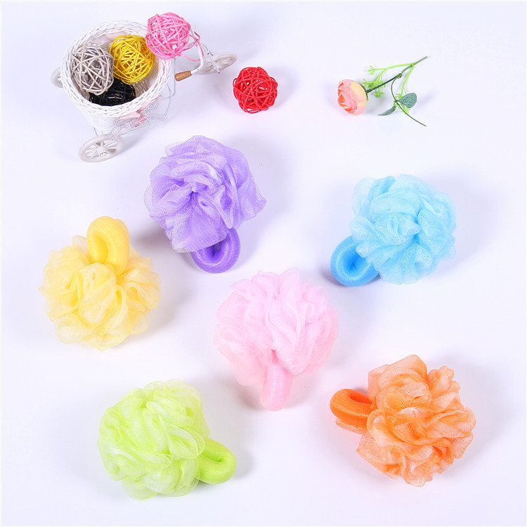 Manufacturers direct selling fine mesh bath ball bath flower color set wrist flower ear flower thumbnail
