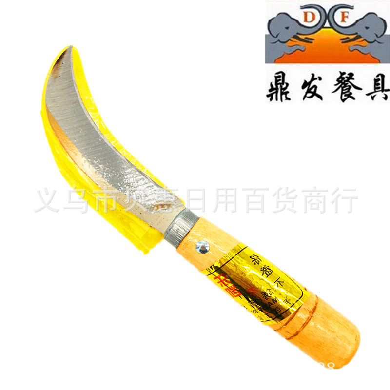 Factory direct dinfa cutlery wooden handle pineapple cutlass stainless steel pineapple cutting fruit peeler fruit knife