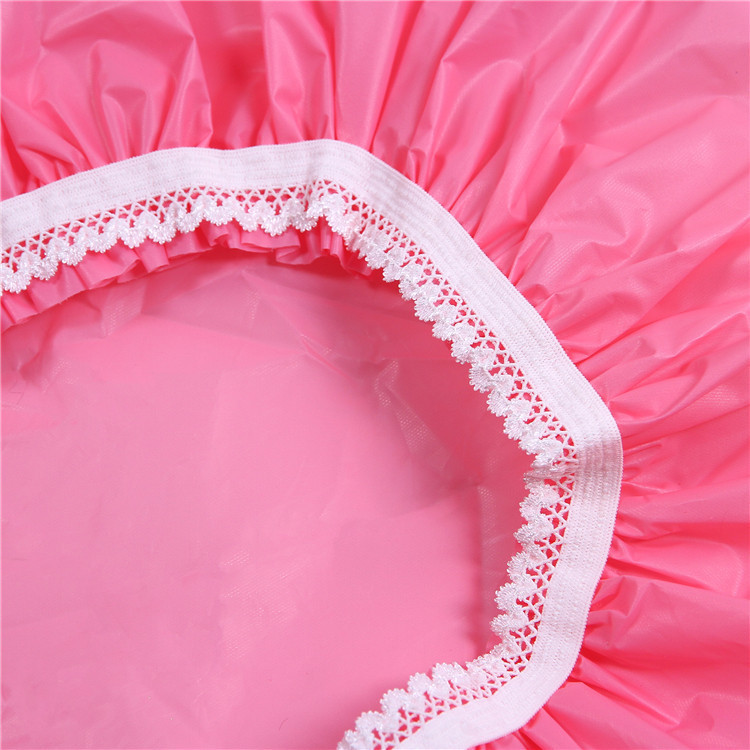 厂家直销热卖浴帽 pe小花边浴帽 优质布料 价格实惠 外观清新产品图