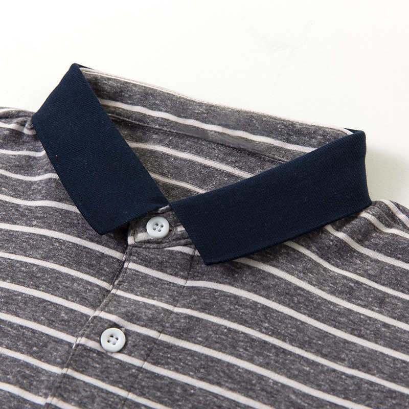 Yiwu Good Goods Japanese Men's Wear 2018 Summer New Men's lapel polo Shirt Korean Style Striped short-sleeved T-shirt Application Scenario