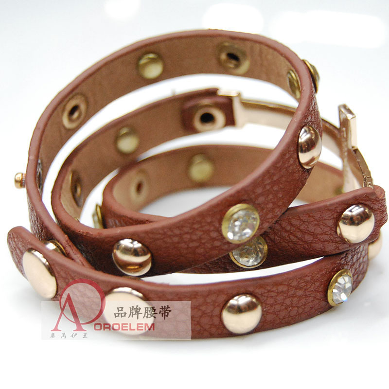 男女时尚个性朋克风多圈手链多圈手镯防过敏点钻手环工厂加工定做细节图