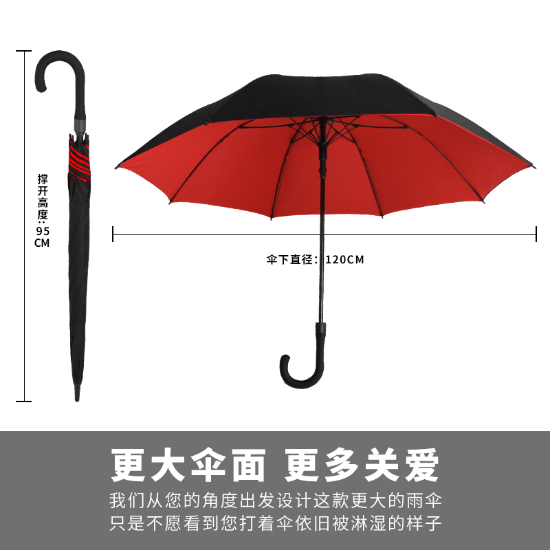 酒店高尔夫伞商务男礼品雨伞直杆伞可定制LOGO广告长柄伞雨芭蕾产品图