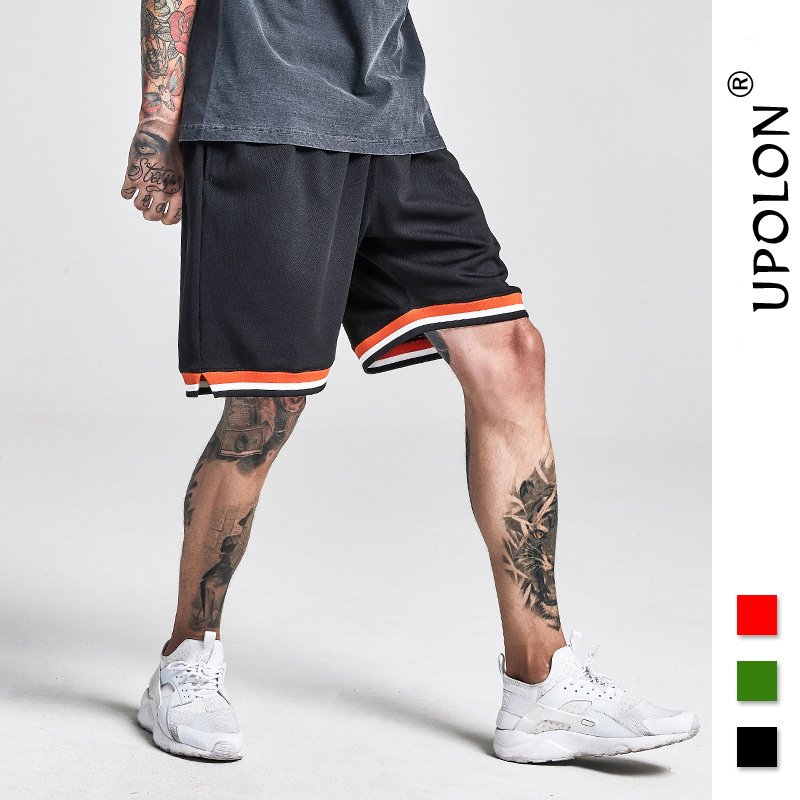 Men's wear 2018 original trendy brand European and American new basketball pants, capre pants, sports shorts, men's casual pants details Picture