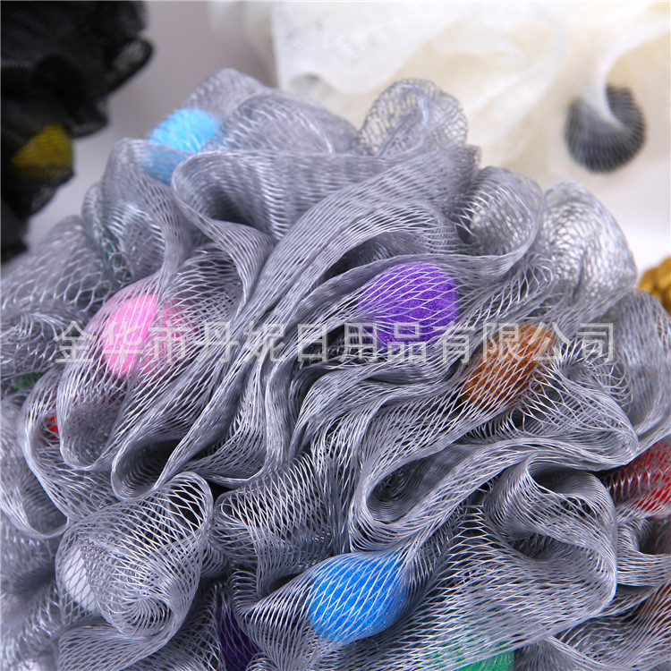 厂家直销 热卖 细网高品质沐浴球沐浴花 加盖海绵盖柄浴花细节图