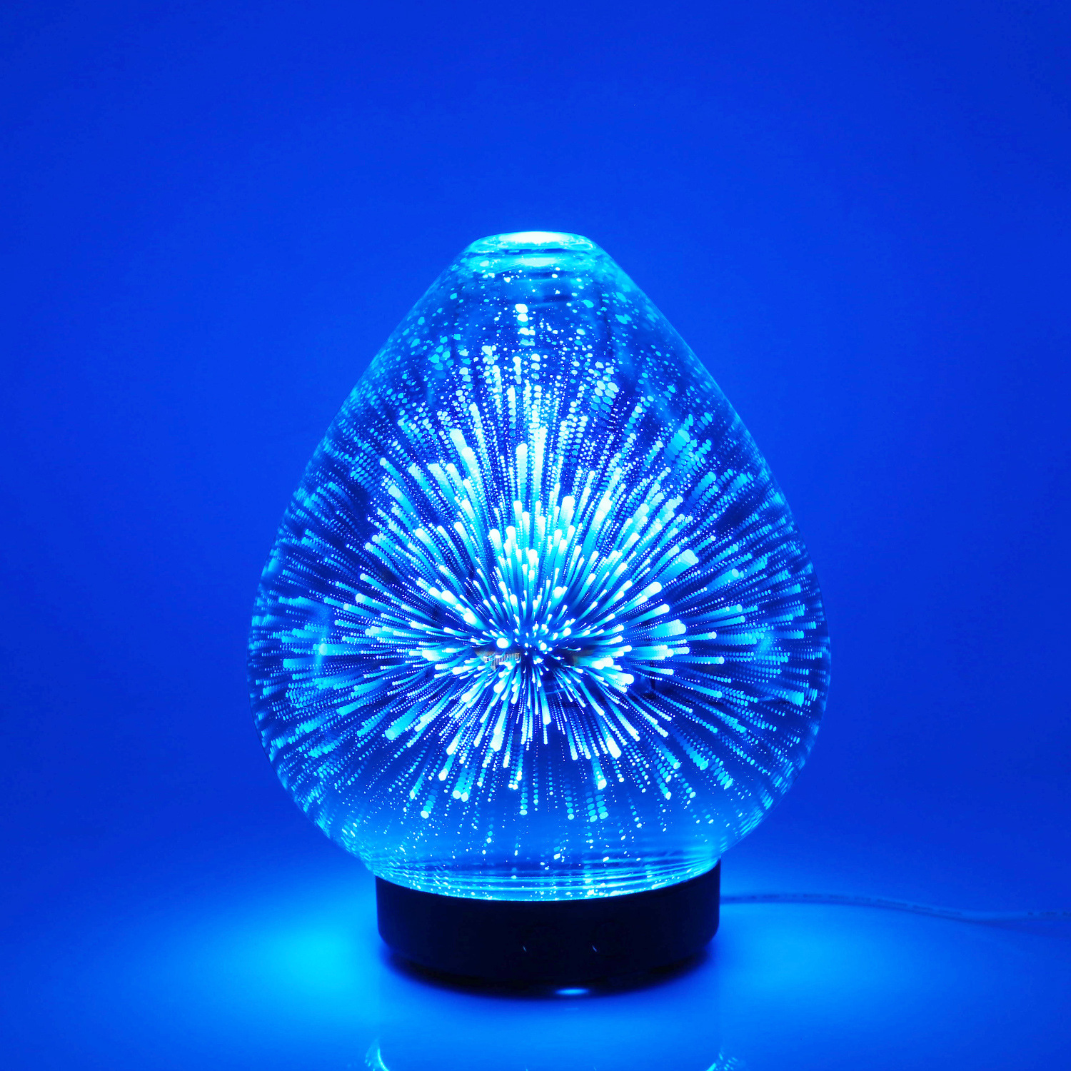 3D玻璃新款创意礼品小夜灯七彩香薰机家用办公室桌面电子加湿器
