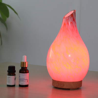 Household ultrasonic silent humidifier glass aromatherapy machine