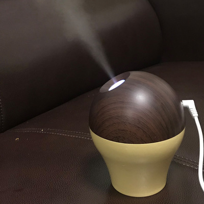 Car wood grain USB humidifier office home mini colorful light aromatherapy machine