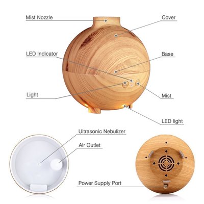 超声波香薰灯亚马逊ebay同款扁嘴加湿器 香薰机加湿器 600ml产品图