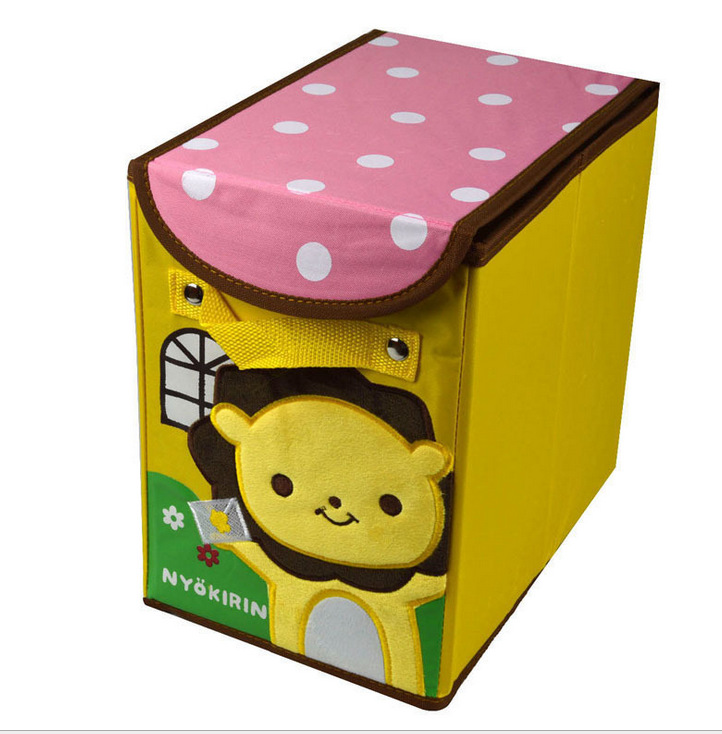 厂家批发 可爱卡通绣花牛津布收纳箱 超小号收纳箱 折叠式收纳箱