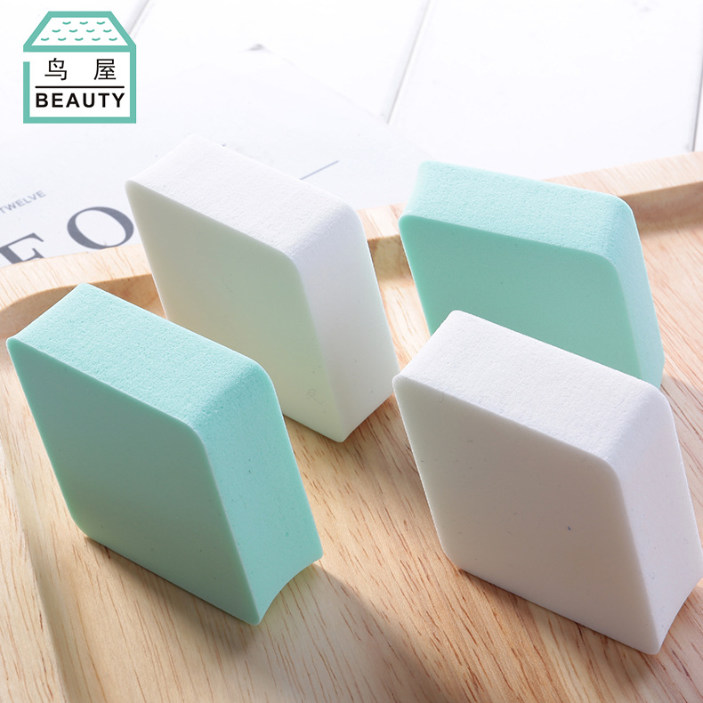Toriya's new diamond-shaped powder puff, latex sponge powder puff, 4-piece set, beauty and cosmetic products manufacturer wholesale N378 details Picture
