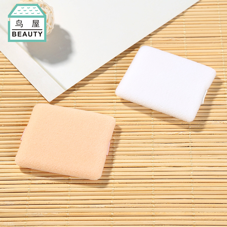 Toriya Factory Direct sales new loose powder square flocking powder puff, independent bag makeup tool dry powder Puff N365 Specification image