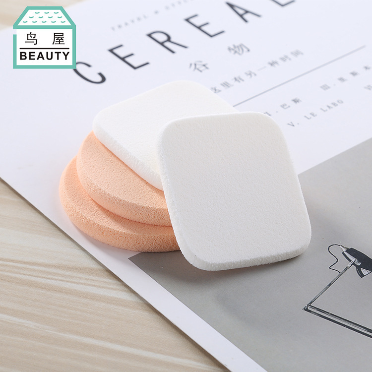 Toriya Factory Direct sales of the new lightweight edging and setting powder puff, a 4-piece round and square combination dry powder puff N356 Application Scenario