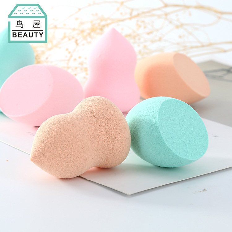 Toriya Beauty Egg Set, non-latex gourd water drop diagonal cut Powder puff 2 pieces, dry powder puff 1 piece, consignment N358 details Picture