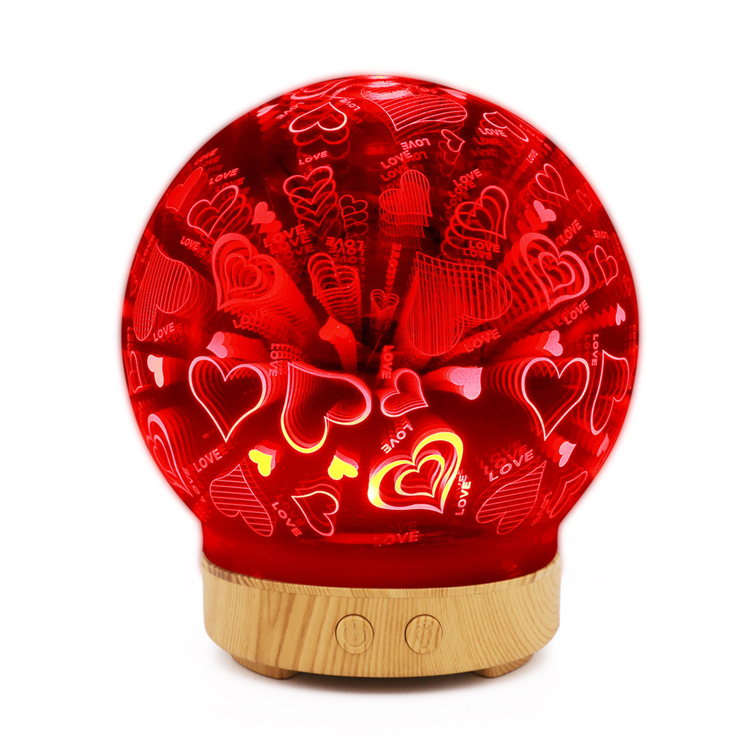 3D Mini Glass Aromatherapy machine Ultrasonic wood grain home humidifier Aromatherapy machine