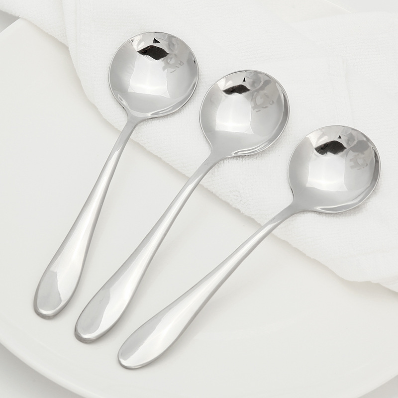 CF112-2光身圆勺 不锈钢勺 西餐勺 二号圆勺 餐具厨具产品图