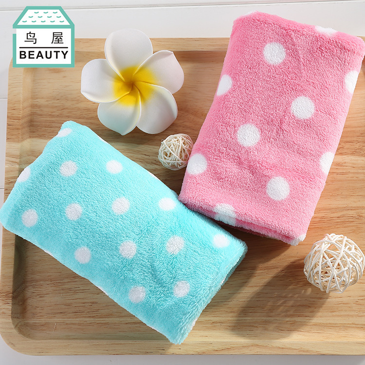 Factory direct sales of Toriya Coral Fleece dry hair towels, Quick-absorbing ultra-fine fiber dry hair towels, one-piece consignment N753 details Picture