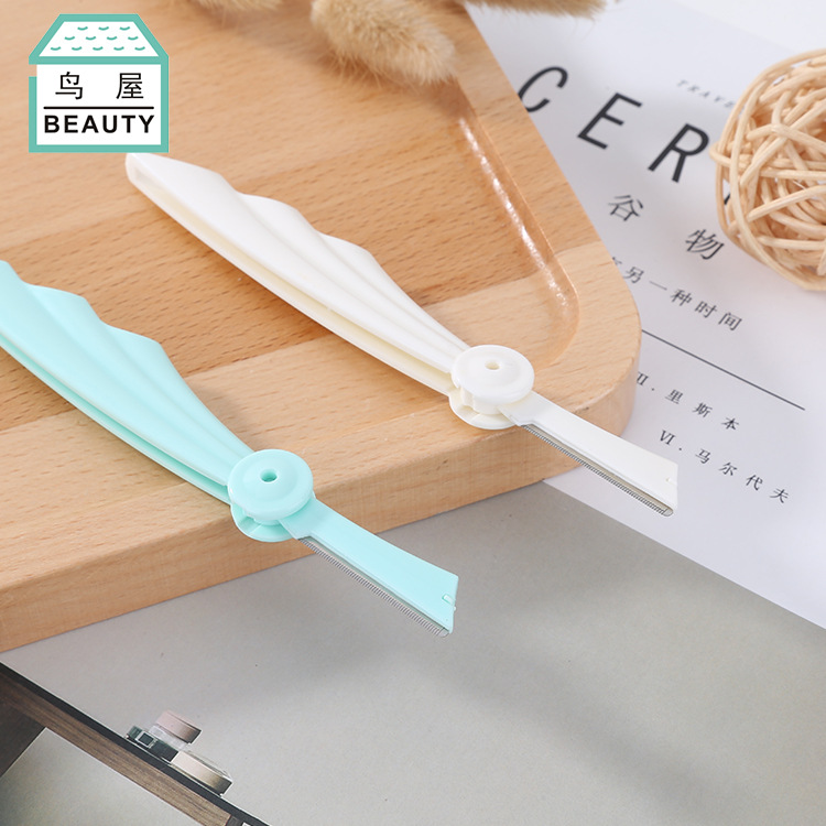 Factory direct sales of new folding eyebrow shaping knives 2 pieces, eyebrow decoration set, macro eyebrow shaping wonder, one-piece delivery N251 Specification image