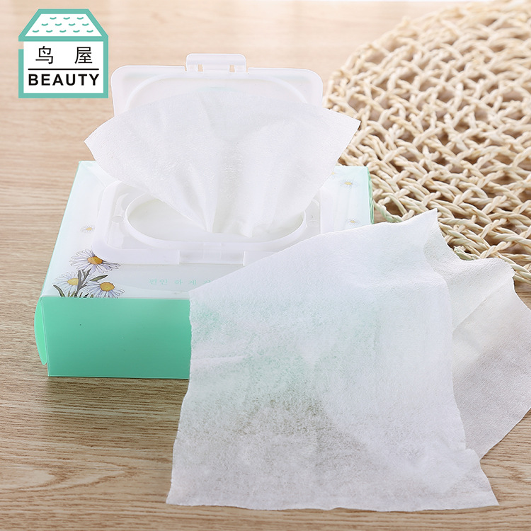 Toriya Factory Direct sales new chamomile Makeup Remover Cloth 50-piece box set, makeup remover cotton disposable facial Cleansing cloth N901 details Picture