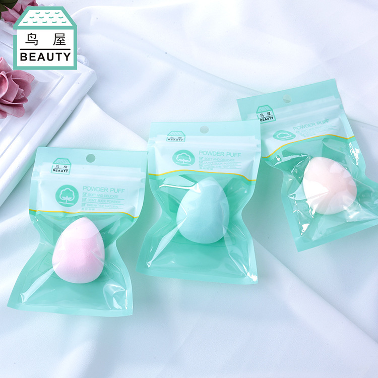Toriya's new 3-color water drop powder puff sponge beauty egg soaked in water becomes larger dry and wet dual-purpose makeup powder puff N380 Application Scenario