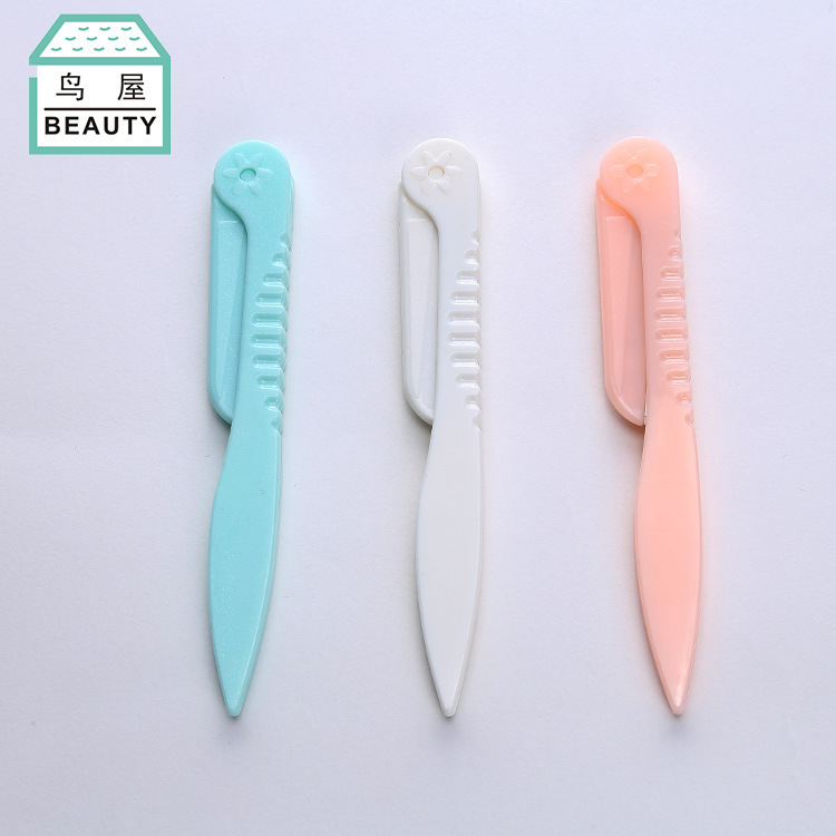 Toriya Eyebrow Trimmer Stainless Steel Eyebrow Trimmer set of 3 pieces, Folding eyebrow trimmer one piece, N253 Specification image