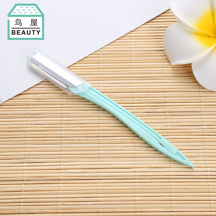 Bird House Factory direct sales of new stainless steel mesh eyebrow trimmer single piece mini eyebrow scraper N254 Specification image
