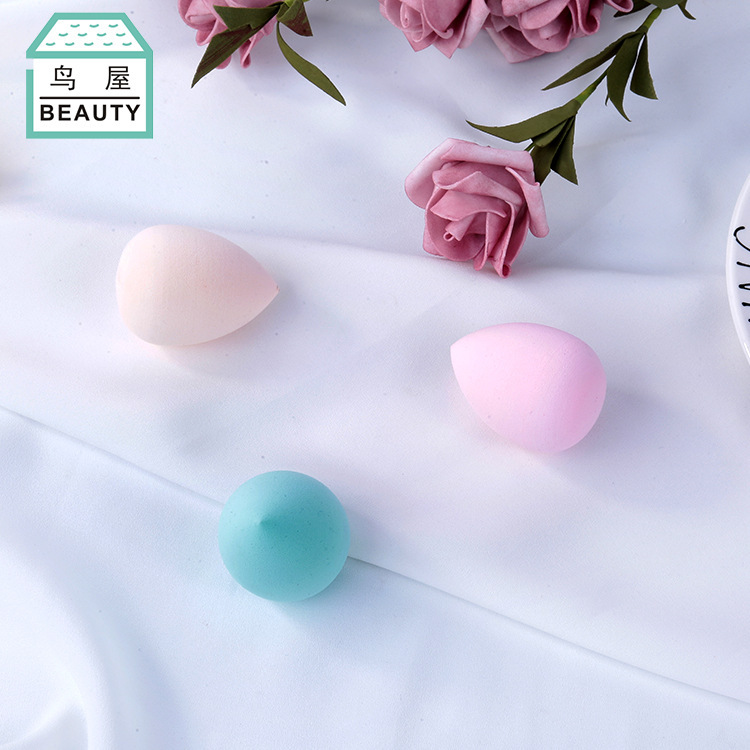 Toriya's new 3-color water drop powder puff sponge beauty egg soaked in water becomes larger dry and wet dual-purpose makeup powder puff N380 Specification image