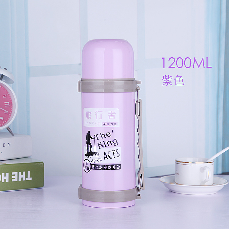 1.2L large-capacity travel kettle, outdoor sports kettle, stainless steel insulated kettle, insulated cup details Picture
