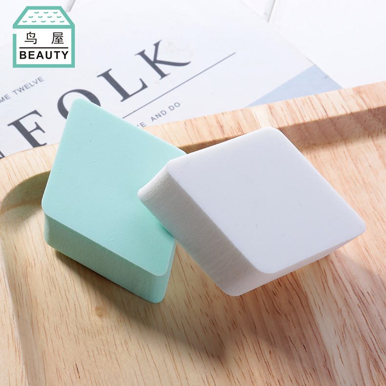Toriya's new diamond-shaped powder puff, latex sponge powder puff, 4-piece set, beauty and cosmetic products manufacturer wholesale N378 Specification image