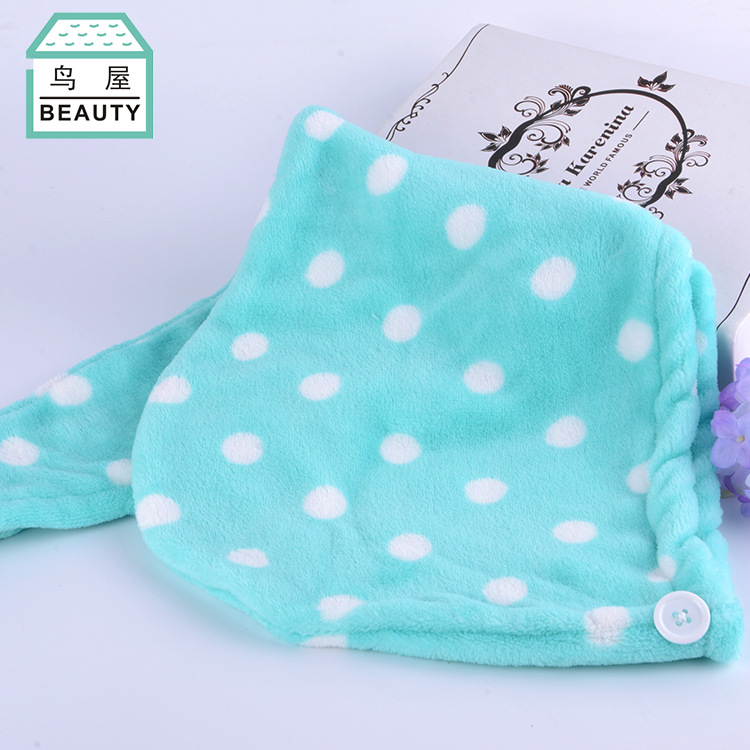 Factory direct sales, new Korean version coral fleece dry hair cap, thickened super absorbent bath cap N751, one piece consignment Application Scenario