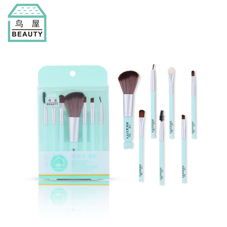 Manufacturer direct sales Makeup set brush 7 brushes blush eyeshadow eyeliner brush beauty makeup tool one-piece hair replacement N701 thumbnail
