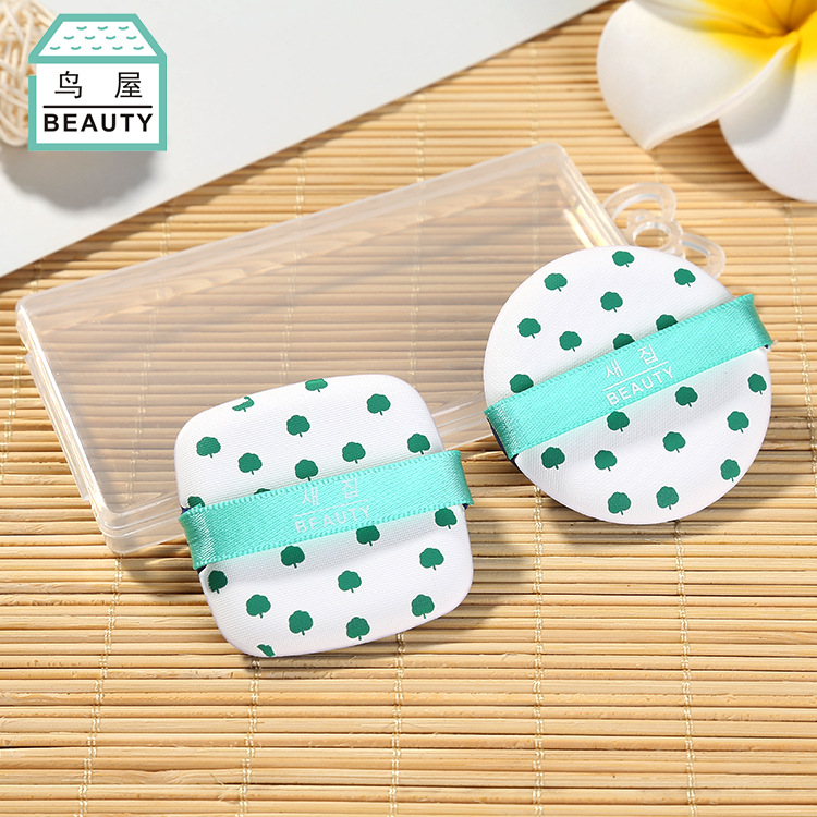 Toriya Factory Direct sales New non-latex air cushion Powder puff Square and round combination 2-piece printed makeup Powder Puff N353 Application Scenario