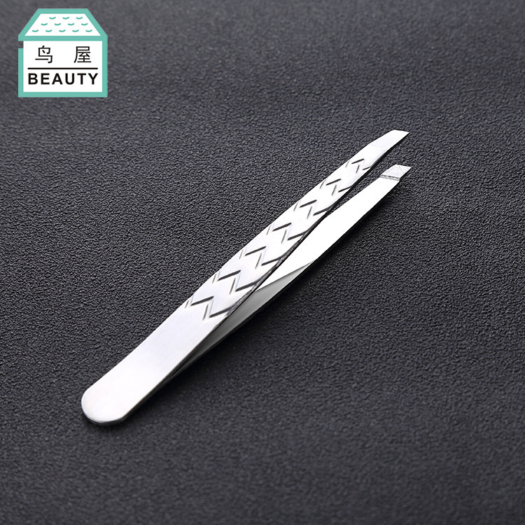 Factory direct sales of beauty tools, stainless steel eyebrow tweezers, eyebrow tweezers, eyebrow trimmers, one-piece consignment N003 Specification image