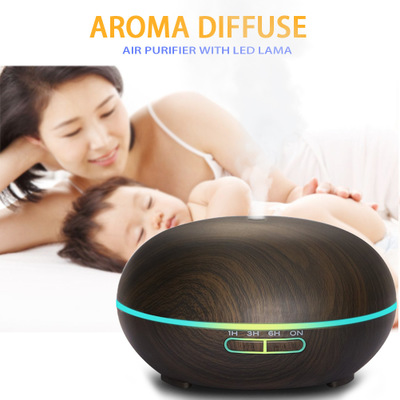 Home wood grain atomizing humidifier Essential oil diffuser Silent humidifier 300ML aromatherapy machine