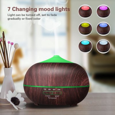 Water drop 300ml humidifier aroma machine Ultrasonic wood grain aroma machine