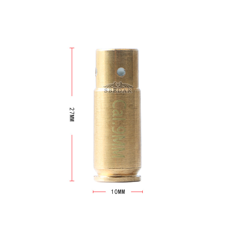 Todo cobre 9mm láser rojo modelo C apuntar calibrador cero Specification image