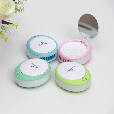 New hand-held fan eyelash hair blower makeup mirror leafless small fan