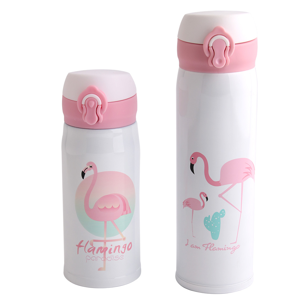 Wholesale 350ml cartoon fashion Flamingo spring buckle stainless steel insulated cup, creative pineapple travel drinking cup Application Scenario