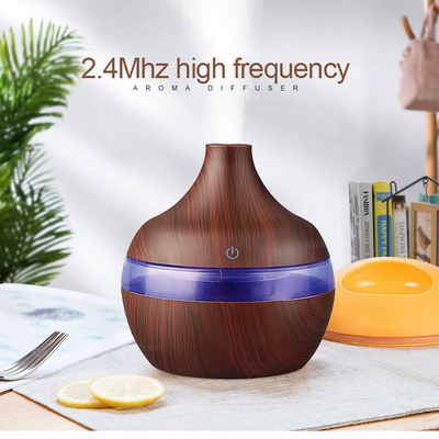 Mini USB Humidifier Tabletop tip wood grain humidifier ball aromazer details Picture