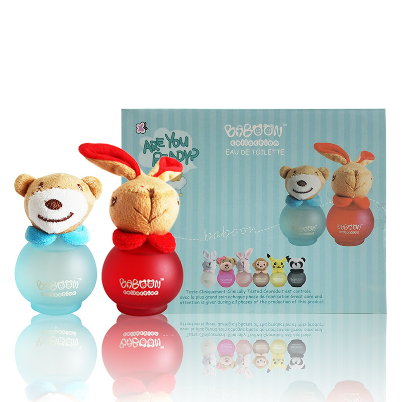 儿童香水两瓶套装50毫升厂家直销可爱动物头爆款花果香爆款代发细节图