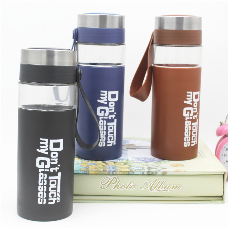 2018 New portable glass cup Creative 700ml large-capacity plastic glass Cup Portable glass tea brewing cup Specification image