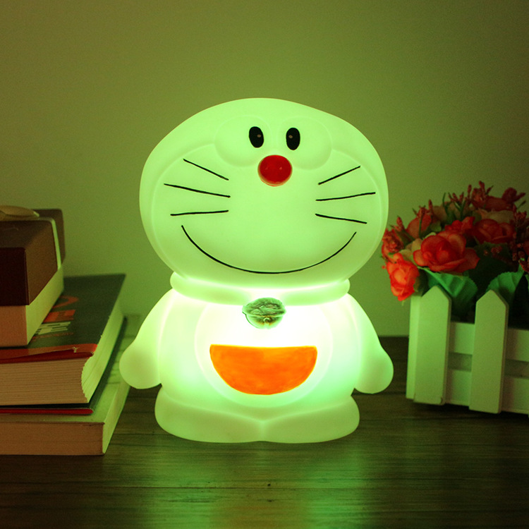 Creative cute cartoon silicone eye lamp LED patting lamp bedside lamp small gift
