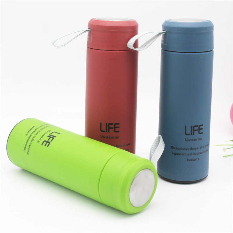 2018 New double-layer plastic glass cup, creative anti-drop glass cup, letter-carrying advertising gift cup