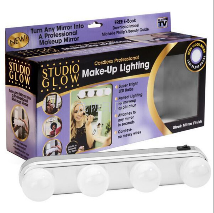Amazon's new led mirror front light, bathroom fill light bulb, makeup mirror light suction cup, no need for drilling, makeup and grooming. Only for export. Only for export details Picture