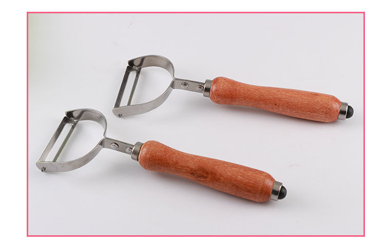 厨房小工具U型刨子木柄削皮器 多功能厨房餐具 蔬菜水果刨