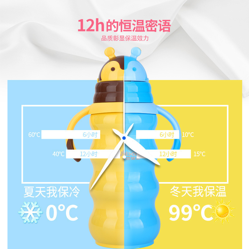 爱婴宝 秋冬保温水杯 304不锈钢双层真空保温 闭合式滑盖 300ml细节图