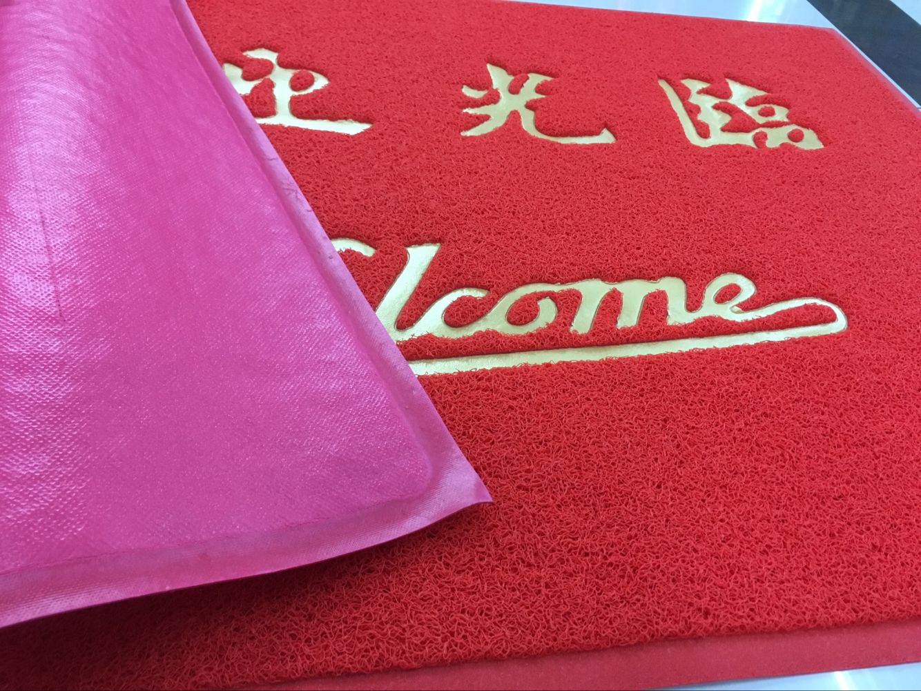 Welcome to the thickened version! Welcome mat, brushed mat, door mat, foot mat, PVC floor mat, wire ring floor mat, 78*118cm full figure